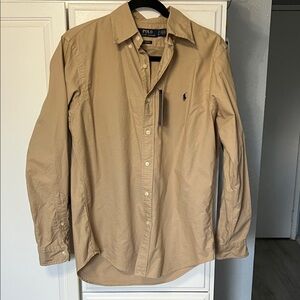 NWT Polo Ralph Lauren Men's Casual Tan Button Down Shirt